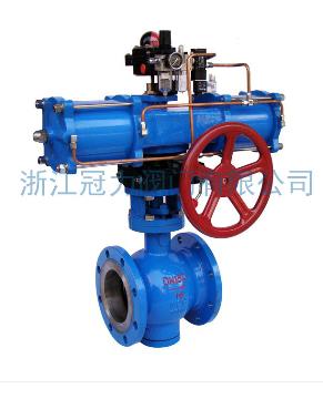 法蘭式V型球閥合流、分流、及流向自由的切換！